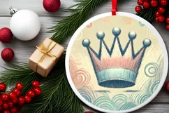 Round Christmas Ornament Sublimation|Clipart Product Image 1