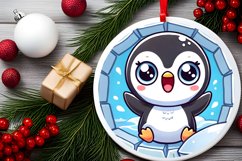 Round Christmas Ornament Sublimation|Clipart Product Image 1
