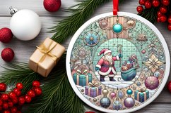 Round Christmas Ornament Sublimation|Clipart Product Image 1
