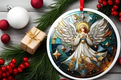 Round Christmas Ornament Sublimation|Clipart Product Image 2