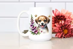 Cute Babydog Smiling with Foxglove Product Image 2