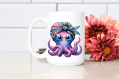 Vibrant Octopus Silk Scarf Sunglasses | Clipart Product Image 2
