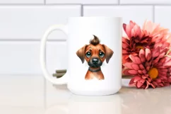 Watercolor Cute Baby Rhodesian Ridgeback | Clipart Product Image 2