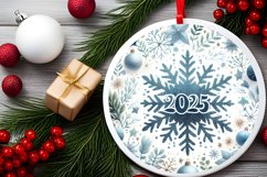 Round Christmas Ornament Sublimation|Clipart Product Image 2
