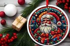 Round Christmas Ornament Sublimation|Clipart Product Image 2