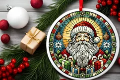 Round Christmas Ornament Sublimation|Clipart Product Image 2