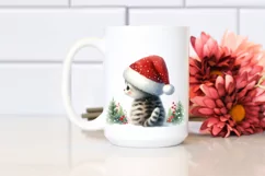 Christmas Cat Wearing Santa Hat PNG Product Image 2