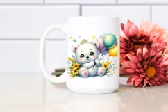 Colorful Baby Polar Bear PNG Product Image 2