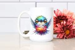 Colorful Layered Hummingbird | Watercolor Clipart Product Image 2