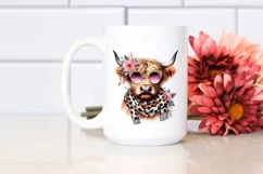 Elegant Highland Cow Animal Print | Clipart Product Image 2
