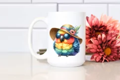 Colorful Baby Parrot with Sun Accessories | Sublimation Product Image 2