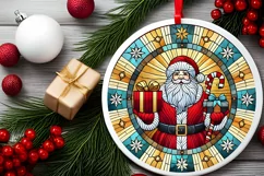Round Christmas Ornament Sublimation|Clipart Product Image 2