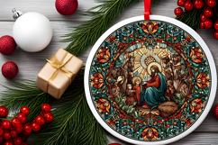 Round Christmass Ornament PNG Product Image 2