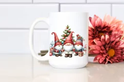Cute Snowman in Winter Scenery with Christmas Ornaments PNG Product Image 2
