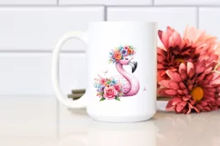 Pastel Flamingo Sitting Clipart Product Image 2