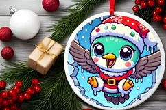 Round Christmas Ornament Sublimation|Clipart Product Image 1