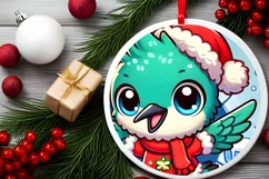Round Christmas Ornament Sublimation|Clipart Product Image 1