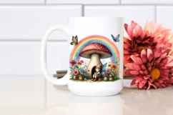 Colorful Fairy House Mushroom | Clipart Product Image 2