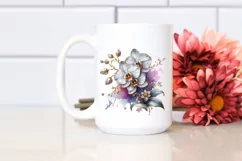 Detailed Shiny Orchid made of like Material | Watercolor Product Image 2