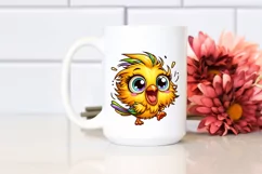 cute Canary with Big Eyes | Sublimation | Clipart Product Image 2
