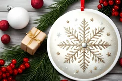 Round Christmas Ornament Sublimation|Clipart Product Image 2