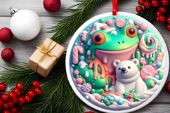 Round Christmas Ornament Sublimation|Clipart Product Image 2