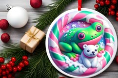Round Christmas Ornament Sublimation|Clipart Product Image 2