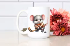 Cute Baby Mouse Hockey | Sublimation Clipart Product Image 2