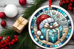 Round Christmas Ornament Sublimation|Clipart Product Image 1