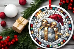 Round Christmas Ornament Sublimation|Clipart Product Image 1