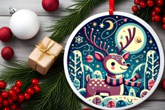 Round Christmas Ornament Sublimation|Clipart Product Image 2