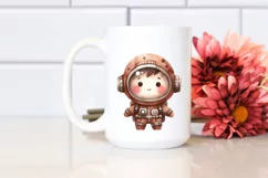 Washed Watercolor Astronaut Girl | Clipart Product Image 2