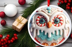 Round Christmas Ornament Sublimation|Clipart Product Image 2