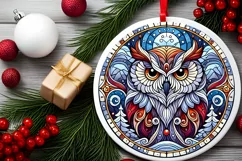 Round Christmas Ornament Sublimation|Clipart Product Image 1