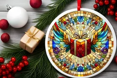 Round Christmas Ornament Sublimation|Clipart Product Image 1