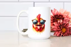 Vibrant Chicken Sunglasses Tongue | Clipart Product Image 2