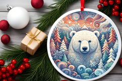 Round Christmass Ornament PNG Product Image 2