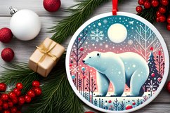 Round Christmas Ornament Sublimation|Clipart Product Image 2