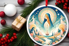 Round Christmas Ornament Sublimation|Clipart Product Image 2