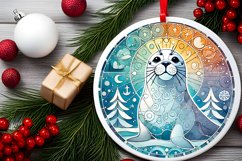 Round Christmas Ornament Sublimation|Clipart Product Image 2