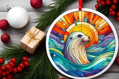Round Christmas Ornament Sublimation|Clipart Product Image 2
