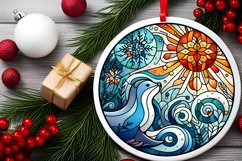 Round Christmas Ornament Sublimation|Clipart Product Image 2