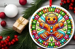 Round Christmas Ornament Sublimation|Clipart Product Image 1