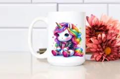 Running Dressed Baby Unicorn, PNG Product Image 2