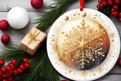 Round Christmas Ornament Sublimation|Clipart Product Image 2