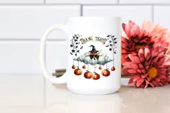 Washed Retro Halloween Cloud Pumpkins PNG Product Image 2
