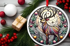 Round Christmas Ornament Sublimation|Clipart Product Image 2