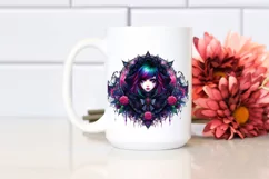 Vibrant Gothic Girl, Transparent PNG Product Image 2