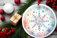 Round Christmas Ornament Sublimation|Clipart Product Image 2