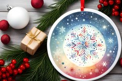 Round Christmas Ornament Sublimation|Clipart Product Image 2